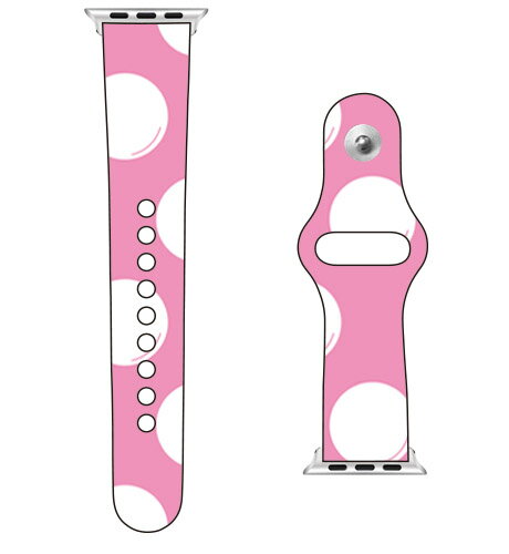 【送料無料】 SECOND SKIN for Apple Watch ドットフライ ピンク×ホワイト / for 38/40/41mm 【SECOND SKIN】applewatch バンド アップルウォッチ バンド applewatch ベルト アップルウォッチ べルト ファッショナブル おしゃれ かわいい 交換ベルト 時計ベルト