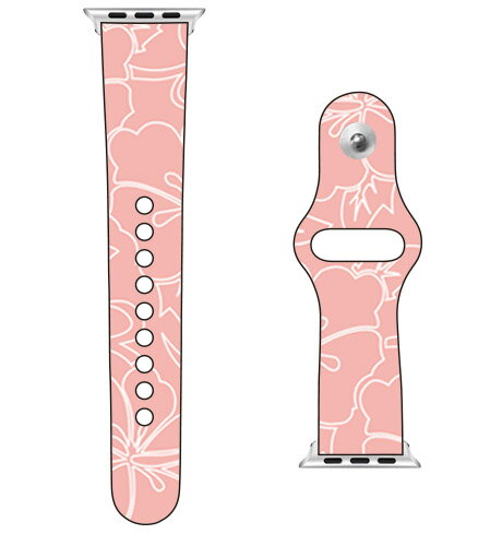 【送料無料】 SECOND SKIN for Apple Watch ハイビスカスライン ベージュピンク / for 38/40/41mm 【SECOND SKIN】applewatch バンド アップルウォッチ バンド applewatch ベルト アップルウォッチ べルト ファッショナブル おしゃれ かわいい 交換ベルト 時計ベルト