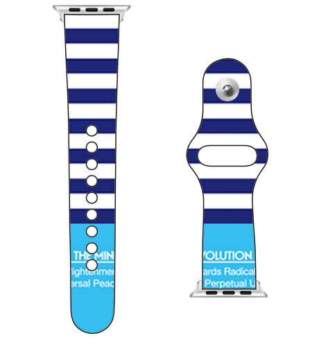 【送料無料】 SECOND SKIN for Apple Watch Panel border ブルー×シアン design by ROTM / for 38/40/41mm 【SECOND SKIN】applewatch バンド アップルウォッチ バンド applewatch ベルト アップルウォッチ べルト ファッショナブル おしゃれ かわいい 交換ベルト