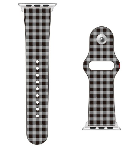 【送料無料】 SECOND SKIN for Apple Watch ギンガムチェック グレー design by Moisture / for 42/44/45mm 【SECOND SKIN】applewatch バンド アップルウォッチ バンド applewatch ベルト アップルウォッチ べルト ファッショナブル おしゃれ かわいい 交換ベルト