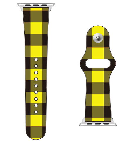 【送料無料】 SECOND SKIN for Apple Watch ブロックチェック イエロー design by Moisture / for 42/44/45mm 【SECOND SKIN】applewatch バンド アップルウォッチ バンド applewatch ベルト アップルウォッチ べルト ファッショナブル おしゃれ かわいい 交換ベルト