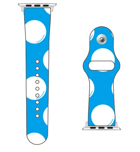 【送料無料】 SECOND SKIN for Apple Watch ドットフライ ブルー×ホワイト / for 42/44/45mm 【SECOND SKIN】applewatch バンド アップルウォッチ バンド applewatch ベルト アップルウォッチ べルト ファッショナブル おしゃれ かわいい 交換ベルト 時計ベルト
