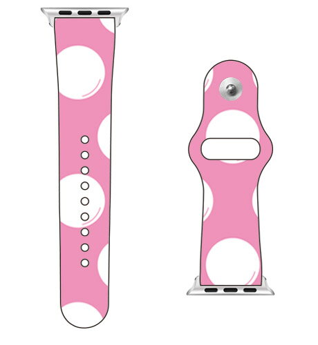 【送料無料】 SECOND SKIN for Apple Watch ドットフライ ピンク×ホワイト / for 42/44/45mm 【SECOND SKIN】applewatch バンド アップルウォッチ バンド applewatch ベルト アップルウォッチ べルト ファッショナブル おしゃれ かわいい 交換ベルト 時計ベルト
