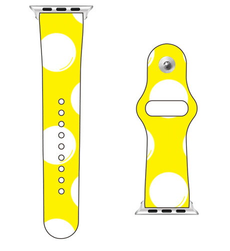 【送料無料】 SECOND SKIN for Apple Watch ドットフライ イエロー×ホワイト / for 42/44/45mm 【SECOND SKIN】applewatch バンド アップルウォッチ バンド applewatch ベルト アップルウォッチ べルト ファッショナブル おしゃれ かわいい 交換ベルト 時計ベルト