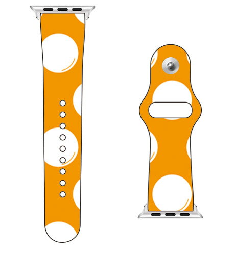 【送料無料】 SECOND SKIN for Apple Watch ドットフライ オレンジ×ホワイト / for 42/44/45mm 【SECOND SKIN】applewatch バンド アップルウォッチ バンド applewatch ベルト アップルウォッチ べルト ファッショナブル おしゃれ かわいい 交換ベルト 時計ベルト
