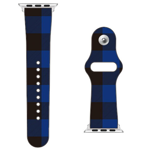 【送料無料】 SECOND SKIN for Apple Watch Buffalo check ブルー design by Moisture / for 42/44/45mm 【SECOND SKIN】applewatch バンド アップルウォッチ バンド applewatch ベルト アップルウォッチ べルト ファッショナブル おしゃれ かわいい 交換ベルト 時計ベルト