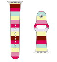 【送料無料】 SECOND SKIN for Apple Watch Moisture マルチカラーボーダー クリーム design by Moisture / for 42/44/45mm 【SECOND SKIN】applewatch バンド アップルウォッチ バンド applewatch ベルト アップルウォッチ べルト ファッショナブル おしゃれ かわいい