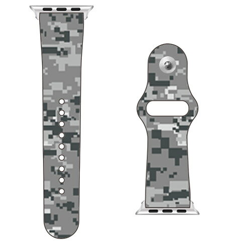 【送料無料】 SECOND SKIN for Apple Watch DIGITAL camouflage グレー design by Moisture / for 42/44/45mm 【SECOND SKIN】applewatch バンド アップルウォッチ バンド applewatch ベルト アップルウォッチ べルト ファッショナブル おしゃれ かわいい 交換ベルト