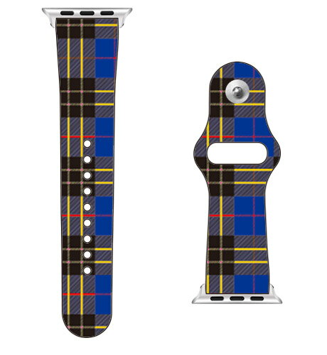 【送料無料】 SECOND SKIN for Apple Watch Tartan check ブルー design by Moisture / for 42/44/45mm 【SECOND SKIN】applewatch バンド アップルウォッチ バンド applewatch ベルト アップルウォッチ べルト ファッショナブル おしゃれ かわいい 交換ベルト 時計ベルト