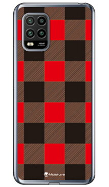 Buffalo check レッド （ソフトTPUクリア） design by Moisture Mi 10 Lite 5G XIG01 au SECOND SKIN au xig01 カバー xig01 ケース xiaomi mi 10 lite xig01 カバー xiaomi mi 10 lite xig01 ケース xiaomi mi 10 lite カバー xiaomi mi 10 lite 送料無料