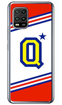 Cf LTD チア イニシャル アルファベット Q レッド （クリア） Mi 10 Lite 5G XIG01...