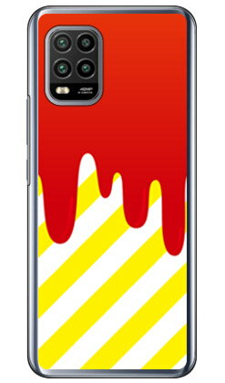 DRIP レッド イエロー （クリア） Mi 10 Lite 5G XIG01 au SECOND SKIN ハードケース au xig01 カバー xig01 ケース xiaomi mi 10 lite xig01 カバー xiaomi mi 10 lite xig01 ケース xiaomi mi 10 lite カバー xiaomi mi 10 lite ケース 送料無料