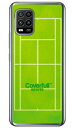 テニスコート グリーン(クリア) Mi 10 Lite 5G XIG01 au Coverfull ハードケース au xig01 カバー xig01 ケース ...