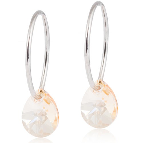 ピアス アレルギー対応 純チタン リング 14/8mm ドロップ ゴールデンシャドー 15-1249-28アレルギーフ..