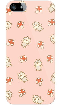 【送料無料】 uistore 「くまキノコ （Pink）」 / for iPhone SE/5s/docomo 【SECOND SKIN】【スマホケース】【ハードケース】iPhone5sカバー/アイフォン5s/iphone5sケース/アイフォン 5s/スマートフォン/スマホケース/ケース/ドコモ/docomo