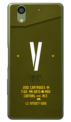 Cf LTD ミリタリー イニシャル アルファベット V カーキ （クリア） arrows NX F-01K docomo Coverfull ハードケース f-01k ケース f-01k カバー arrows nx f-01k ケース arrows nx f-01k カバー アローズ nx f-01k ケース 送料無料