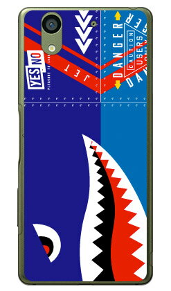 シャーク ブルー （クリア） arrows NX F-01K docomo YESNO 平面 受注生産 スマホケース ハードケース f-01k ケース f-01k カバー arrows nx f-01k ケース arrows nx f-01k カバー アローズ nx f-01k ケース 送料無料