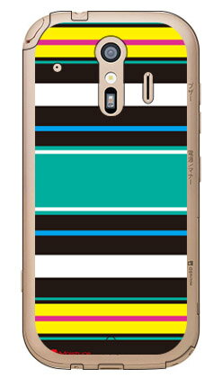 Moisture Stripe ブラック （ソフトTPUクリア） design by Moisture らくらくスマートフォン F-42A・me F-01L docomo SECOND SKIN らくらくスマートフォンme f-01l ケース らくらくスマートフォンme f-01l カバー らくらく スマホme ケース 送料無料