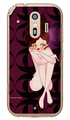 セクシーがーる （クリア） design by Ringo らくらくスマートフォン F-42A・me F-01L docomo Coverfull らくらくスマートフォンme f-01l ケース らくらくスマートフォンme f-01l カバー らくらく スマホme ケース カバー f01l ケース 送料無料