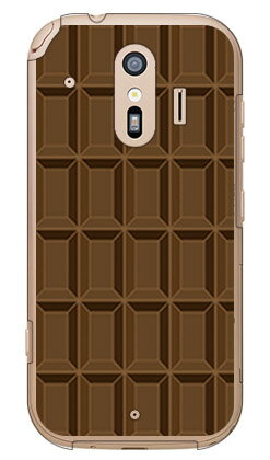 【送料無料】 チョコレート TYPE2 ブラウン （クリア） / for らくらくスマートフォン F-42A・me F-01L/docomo 【SECOND SKIN】らくらくスマートフォンme f-01l ケース らくらくスマートフォンme f-01l カバー らくらく スマホme ケース カバー f01l ケース