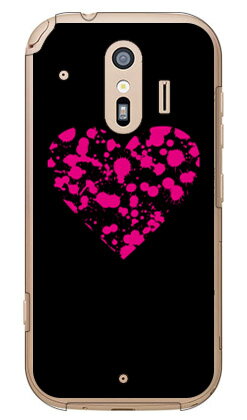 【送料無料】 ドリップハート ブラック （クリア） / for らくらくスマートフォン F-42A・me F-01L/docomo 【SECOND SKIN】らくらくスマートフォンme f-01l ケース らくらくスマートフォンme f-01l カバー らくらく スマホme ケース カバー f01l ケース