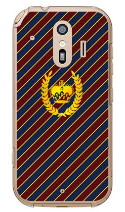 【送料無料】 ストライプ バーガンディ×ネイビー （クリア） / for らくらくスマートフォン F-42A・me F-01L/docomo 【SECOND SKIN】らくらくスマートフォンme f-01l ケース らくらくスマートフォンme f-01l カバー らくらく スマホme ケース カバー f01l