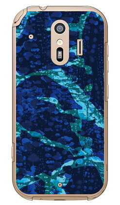 乐天商城 - アブストラクト Camo パープル ブルー （クリア） らくらくスマートフォン F-42A・me F-01L docomo Coverfull らくらくスマートフォンme f-01l ケース らくらくスマートフォンme f-01l カバー らくらく スマホme ケース カバー f01l 送料無料