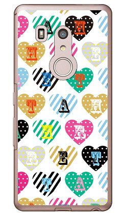 カラフルハート ホワイト （クリア） arrows Be3 F-02L docomo Coverfull ハードケース arrows be3 ケース arrows be3 カバー アローズ be3 ケース アローズ be3 カバー アローズbe3ケース アローズbe3カバー f-02l ケース f-02l カバー 送料無料