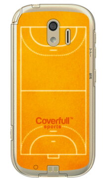 【送料無料】 ハンドボールコート オレンジ（クリア） / for らくらくスマートフォン me F-03K/docomo 【Coverfull】ドコモ らくらくスマートフォンme ケース らくらくスマートフォンme カバーf-03k ケース f-03k カバー 花 和柄 かわいい 迷彩 かっこいい 激安