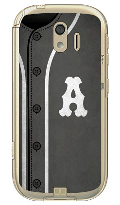 樂天商城 - Cf LTD ベースボール イニシャル グレー A （クリア） らくらくスマートフォン me F-03K docomo Coverfull ドコモ らくらくスマートフォンme ケース らくらくスマートフォンme カバーf-03k ケース f-03k カバー 花 和柄 かわいい 送料無料