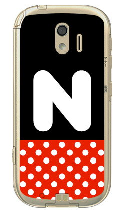 Cf LTD ガール イニシャル N (クリア) らくらくスマートフォン me F-03K docomo Coverfull ドコモ らくらくスマートフォンme ケース らくらくスマートフォンme カバーf-03k ケース f-03k カバー 花 和柄 かわいい 迷彩 かっこいい 送料無料