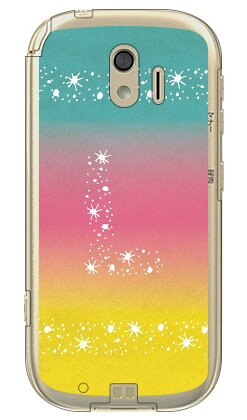 Cf LTD アロハ イニシャル トロピカル L （クリア） らくらくスマートフォン me F-03K docomo Coverfull ドコモ らくらくスマートフォンme ケース らくらくスマートフォンme カバーf-03k ケース f-03k カバー 花 和柄 かわいい 迷彩 送料無料