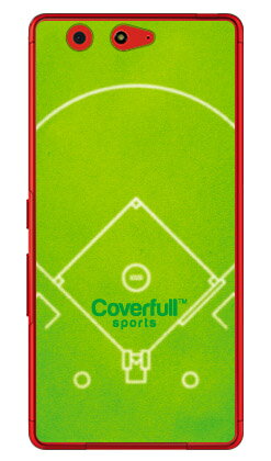 野球 ベースボールコート グリーン（クリア） arrows Be F-05J docomo Coverfull ハードケース arrows be ケース arrows be カバー アローズ be ケース アローズ be カバー アローズbeケース アローズbeカバー f-05j ケース f-05j カバー 送料無料