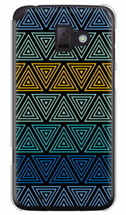 【送料無料】 トライアングル ブルー （クリア） / for らくらくスマートフォン プレミアム F-09E/docomo 【YESNO】【スマホケース】【ハードケース】f-09e カバー f-09e ケース らくらくスマートフォン f-09e カバー らくらくスマートフォン f-09e ケース