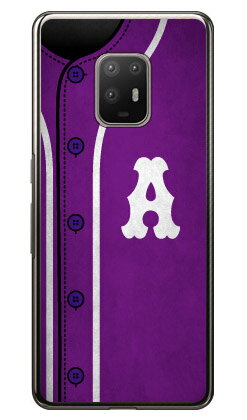 Cf LTD ベースボール イニシャル パープル A （クリア） fot arrows 5G F-51A docomo Coverfull ハードケース docomo arrows 5g f-51a用ケース f51aケース ケース カバー CASE ケース アクセサリー スマホケース スマートフォン用カバー 送料無料