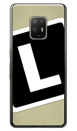 Cf LTD キャンプ イニシャル ベージュ×ブラック L （クリア） fot arrows 5G F-51A docomo Coverfull ハードケース docomo arrows 5g f-51a用ケース f51aケース ケース カバー CASE ケース アクセサリー スマホケース スマートフォン用カバー 送料無料