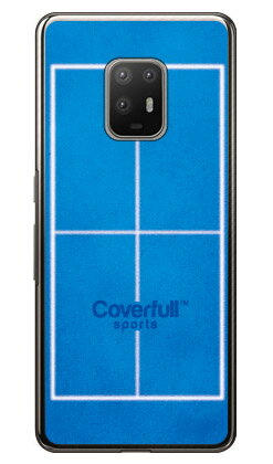 卓球コート ブルー（クリア） fot arrows 5G F-51A docomo Coverfull 受注生産 スマホケース ハードケース docomo arrows 5g f-51a用ケース f51aケース ケース カバー CASE ケース アクセサリー スマホケース スマートフォン用カバー 送料無料