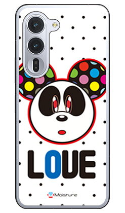 Love Panda ブラックドットarrows Alpha F-51F M08 (ソフトTPU) SECOND SKIN ケース カバー スマホケース 送料無料 耐衝撃 プリント