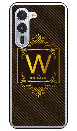 Rakuten - Cf LTD ラグジュアリーイニシャル W ゴールドイエロー (クリア) arrows Alpha F-51F M08 Coverfull 本体 保護 ハードケース スマホカバー　送料無料
