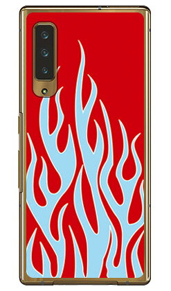Rakuten - ファイヤーパターン レッド×サックスブルー （クリア） arrows NX9 F-52A docomo SECOND SKIN ハードケース docomo arrows nx9 f-52a用ケース f41aケース ケース カバー CASE ケース アクセサリー スマホケース スマートフォン用カバー 送料無料