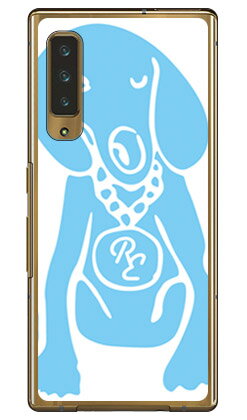 樂天商城 - Dog ホワイト×サックスブルー design by ROTM （クリア） arrows NX9 F-52A docomo SECOND SKIN ハードケース docomo arrows nx9 f-52a用ケース f41aケース ケース カバー CASE ケース アクセサリー スマホケース スマートフォン用カバー 送料無料