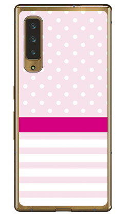ドット ボーダー ピンク （ソフトTPUクリア） arrows NX9 F-52A docomo SECOND SKIN スマホケース ソフトケース docomo arrows nx9 f-52a用ケース f41aケース ケース カバー CASE ケース アクセサリー スマホケース スマートフォン用カバー 送料無料