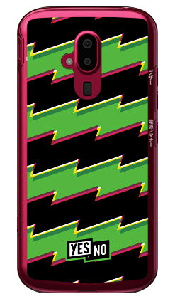 樂天商城 - ライトニングボーダー グリーン （クリア） らくらくスマートフォン F-52B docomo YESNO ハードケース らくらくスマートフォン f-52b ケース らくらくスマートフォン f-52b カバー らくらく スマホ ケース らくらく スマホ カバー f52b ケース f52b 送料無料