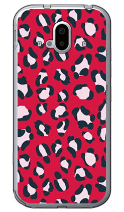 Leopard レッド （ソフトTPUクリア） design by ROTM らくらくスマートフォン F-52B docomo SECOND SKINらくらくスマートフォン f-52b ケース らくらくスマートフォン f-52b カバー らくらく スマホ ケース らくらく スマホ カバー f52b ケース f52b 送料無料