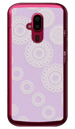サークルレース パープル （クリア） らくらくスマートフォン F-52B docomo Coverfull ハードケース らくらくスマートフォン f-52b ケース らくらくスマートフォン f-52b カバー らくらく スマホ ケース らくらく スマホ カバー f52b ケース f52b 送料無料