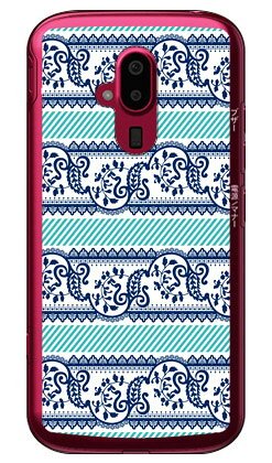 Rakuten - レースストライプ ネイビー （クリア） らくらくスマートフォン F-52B docomo Coverfull ハードケース らくらくスマートフォン f-52b ケース らくらくスマートフォン f-52b カバー らくらく スマホ ケース らくらく スマホ カバー f52b ケース f52b 送料無料