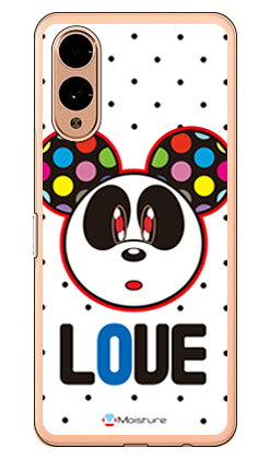 Love Panda ブラックドット （ソフトTPUクリア） design by Moisture arrows We2 SECOND SKIN arrows We2 ケース arrows We2 カバー アロウズ We2 本体 保護 F-52E FCG02 M07 A402FC ソフトケース ソフトカバー 送料無料