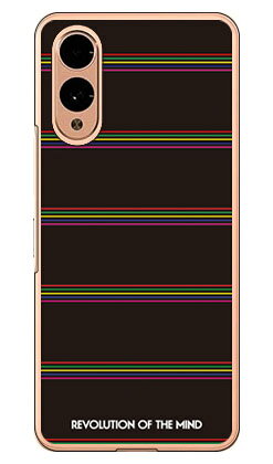 Multi border ブラック (クリア) design by ROTM arrows We2 F-52E FCG02 A402FC M07 SECOND SKIN 本体 保護 ハードケース スマホカバー　送料無料