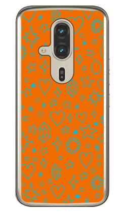 乐天商城 - キラキラ オレンジ×サックスブルー (クリア) らくらくスマートフォン F-53E Coverfull 本体 保護 ハードケース スマホカバー　送料無料