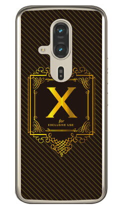Rakuten - Cf LTD ラグジュアリーイニシャル X ゴールドイエロー (クリア) らくらくスマートフォン F-53E Coverfull 本体 保護 ハードケース スマホカバー　送料無料